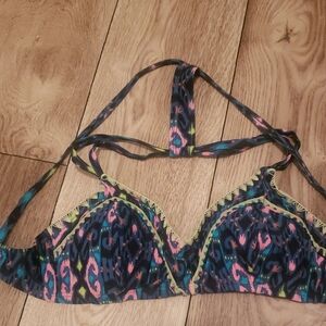 Xhilaration Multicolor Patterned Bikini Top